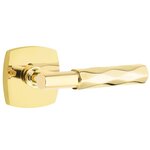 Emtek T-Bar Tribeca 5306 Select Brass Full Dummy Leverset with Urban Modern Rosette product
