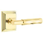 Emtek T-Bar Tribeca 8561 SD Select Brass Single Dummy Lever with Wilshire Rosette for Right Handed Doors product