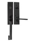 Emtek 4818 Davos One Piece Single Cylinder Handleset with Helios Lever for Right Handed Doors