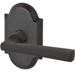 Baldwin PV.TAP.RAR Reserve Taper Privacy Leverset with Rustic Arch Rosette
