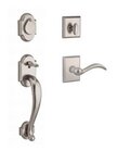 Baldwin FDADIxARCLRSR Reserve Adirondack Full Dummy Handleset with Arch Lever and Rustic Square Rosette for Left Handed Doors