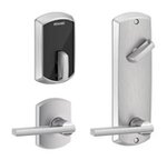 Schlage Electronic FE410FGRW512LAT Control Smart Interconnected Lock UL Listed with Greenwich Trim and Latitude Lever with 5-1/2 Inch Bore Spacing