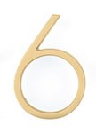 Emtek 2836 Modern 7 Inch Brass House Number "6"