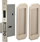 Omnia 7039/PD Pair Dummy Pocket Door Lock with Traditional Trim