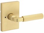 Kwikset 730MAL RCT Mirada Reeded Pattern Privacy Leverset with Rectangular Rosettes