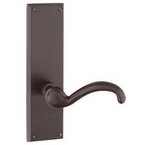 Emtek 7612 8-7/8 Inch Height Sandcast Bronze Rectangular Sideplate Privacy Set
