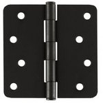 Emtek 91024 4 Inch x 4 Inch Residential Duty Steel Plated Hinge with 1/4 Inch Radius Corners (Sold in Pairs)