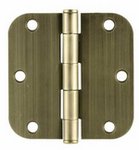 Emtek 91033 3-1/2 Inch x 3-1/2 Inch Residential Duty Steel Plated Hinge with 5/8 Inch Radius Corners (Sold in Pairs)
