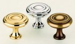 Omnia 9141/30 1-3/16 Inch Diameter Solid Brass Knob