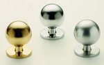 Omnia 9165/30 1-3/16 Inch Diameter Solid Brass Knob