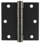 Emtek 92013 3-1/2 Inch x 3-1/2 Inch Heavy Duty Steel Plated Hinge with Square Corners (Sold in Pairs)