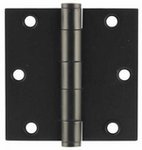 Emtek 91013 3-1/2 Inch x 3-1/2 Inch Residential Duty Steel Plated Hinge with Square Corners (Sold in Pairs)