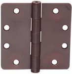 Emtek 92025 4-1/2 Inch x 4-1/2 Inch Heavy Duty Steel Plated Hinge with 1/4 Inch Radius Corners (Sold in Pairs)