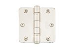 Emtek 94023 3-1/2 Inch x 3-1/2 Inch Heavy Duty Ball Bearing Steel Plated Hinge with 1/4 Inch Radius Corners (Sold in Pairs)