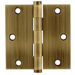 Emtek 96213 3-1/2 Inch x 3-1/2 Inch Heavy Duty Solid Brass Hinge with Square Corners (Sold in Pairs)