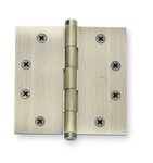 Omnia 985/45BTN 4-1/2 Inch x 4-1/2 Inch Mortise Hinge with Square Corners (Sold Each) product