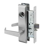 ASSA Abloy Accentra AUCN8807FLLC Entry Mortise Lock with Augusta Lever and Camden Escutcheon Less Cylinder