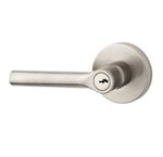 Baldwin EN.TUB.CRR Reserve Tube Keyed Entry Leverset with Contemporary Round Rosette