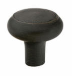 Emtek 86340 Sandcast Bronze Barn Cabinet Knob 1-3/4 Inch Diameter