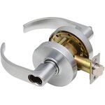 Dexter Commercial C1000STRMC SFIC Storeroom Grade 1 Curved Lever Clutching Cylindrical Lock with Small Format IC Prep; 2-3/4