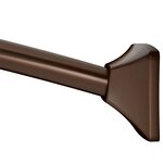 Moen CSR2164OWB Decorative Permanent Mount 5' Curved Shower Rod with Square Flange Old World Bronze Finish