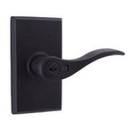 Weslock 7340 RH Carlow Molten Bronze Collection Keyed Entry Leverset with Square Rosette for Right Handed Doors
