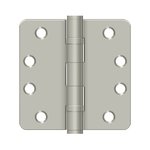 Deltana S44R4HDB Heavy Duty Ball Bearing 4 Inch x 4 Inch Steel Hinge with 1/4 Inch Radius Corners (Sold in Pairs)