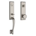 Baldwin EEDELXROUSBESMT Reserve Del Mar Single Cylinder Handleset with Round Knob and Square Bevel Escutcheon with SmartKey Cylinder