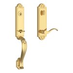 Baldwin EEELIXCURLEBESMT Reserve Elizabeth Single Cylinder Handleset with Curve Lever and Elizabeth Escutcheon For Left Handed Doors with SmartKey Cylinder