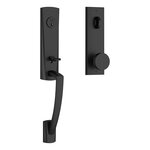 Baldwin EEMIAXCONCQESMT Reserve Miami Single Cylinder Handleset with Contemporary Knob and Contemporary Square Escutcheon with SmartKey Cylinder