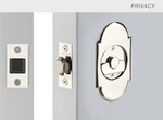 Emtek 2035 #8 Classic Arched Tubular Privacy Pocket Door Lock