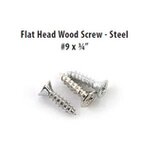 Emtek 100PK-9FHWS75 Flat Head Wood Hinge Screw - Steel (#9 x 3/4&quot;) 100 Pack