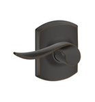 Schlage F170SAC/GRW RH Sacramento Single Dummy Right Handed Lever with Greenwich Decorative Rosette