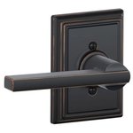 Schlage F170LAT/ADD Latitude Single Dummy Lever with Addison Decorative Rosette