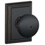 Schlage F40PLY/ADD Plymouth Privacy Knobset with Addison Decorative Rosette
