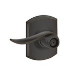 Schlage F40SAC/GRW Sacramento Privacy Leverset with Greenwich Decorative Rosette
