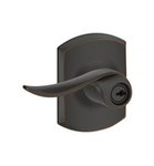 Schlage F51SAC/GRW Sacramento Keyed Entry Leverset with Greenwich Decorative Rosette