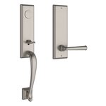 Baldwin FDDELXFEDSBE Reserve Del Mar Full Dummy Handleset with Federal Lever and Square Bevel Escutcheon