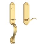 Baldwin FDELIXCURREBE Reserve Elizabeth Full Dummy Handleset with Curve Lever and Elizabeth Escutcheon For Right Handed Doors