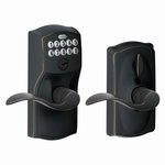Schlage FE595 CAM/ACC Camelot Keypad Flex-Lock Entry Leverset with Accent Lever