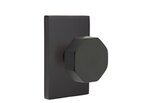 Emtek Octagon 5052 SD Brass Modern Single Dummy Knob with Modern Rectangular Rosette