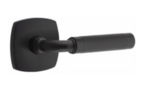 Emtek R-Bar Knurled 5306 SD Select Brass Single Dummy Lever with Urban Modern Rosette for Right Handed Doors product