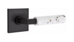 Emtek L-Square Terrazzo 5110 Select Brass Passage Leverset with Square Rosette for Left Handed Doors product