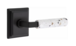 Emtek L-Square Terrazzo 8561 Select Brass Full Dummy Leverset with Wilshire Rosette product