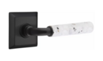 Emtek R-Bar Terrazzo 8131 Select Brass Passage Leverset with Quincy Rosette for Left Handed Doors product