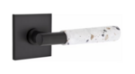 Emtek T-Bar Terrazzo 5050 SD Select Brass Single Dummy Lever with Square Rosette for Left Handed Doors product