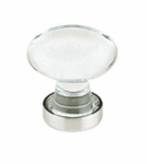 Emtek 86402 Crystal Hampton Cabinet Knob 1-3/4 Inch Diameter
