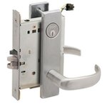 Schlage L9092PELEU 17L Electrically Unlocking or Locking Outside Cylinder and Outside Lever Mortise Lock with 17 Lever and L Escutcheon