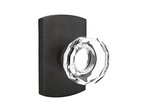 Emtek Lowell Crystal 70 Sandcast Bronze Full Dummy Knobset