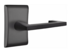 Emtek Argos 5211 Brass Modern Privacy Leverset with Neos Rosette for Right Handed Doors